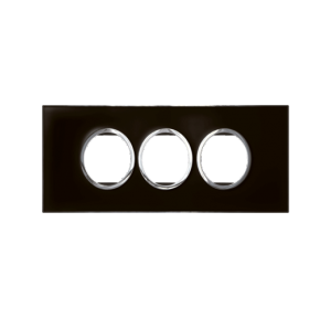 Legrand Arteor 6M Black Mirror Cover Plate With Frame, 5759 33